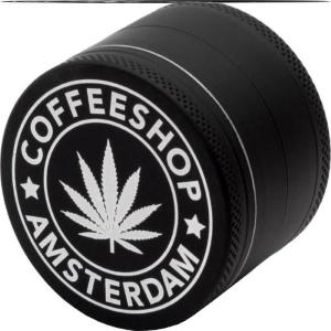 AMSTERDAM GRINDER 50MM ALLUMINIO 4 PARTI COLORE NERO