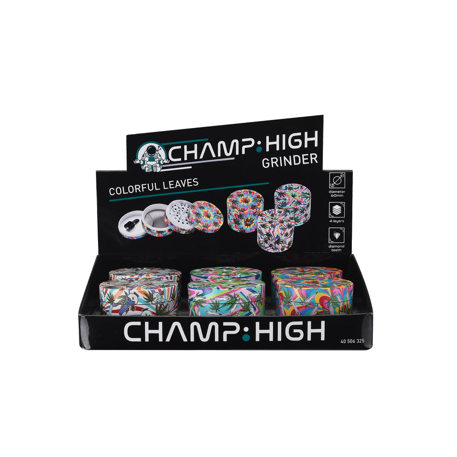 GRINDER CHAMP METAL  COLORFUL LEAVES 60 MM
