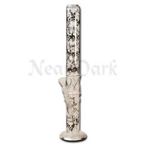 BONG ICE VETRO  BLACK LEAF SKULL H 65cm Ø 65MM