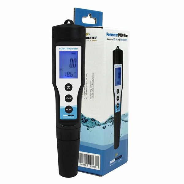 AquaMaster PENMETER Combo Pen P100 Pro pH, EC, Temp - Conductivity - Hydroponics