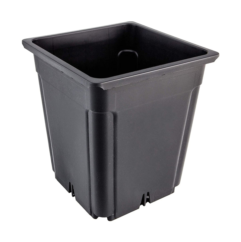 Vaso Plastica Quadrato 7 L Nero 20x20x26 cm